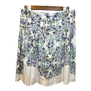 Talbots Women’s Pleated Floral Garden Party Knee Length Skirt Size 10 Petite